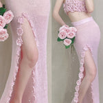 Get trendy with [Tailor Made] Rose Heaven Hand Knitted Dress Set -  available at Peiliee Shop. Grab yours for $118 today!