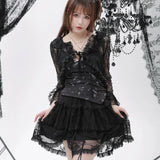 Evil Tooth Midnight Widow Lace Cardigan