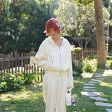 Sleepy Fairy Floral Deer Hoodie And Flare Pants Set