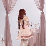 [Rose Island] Rosy Blush Ruffle Mini Dress