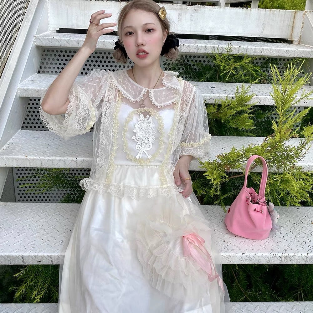 Get trendy with [August Unicorn]Sweetheart Lace  Tulle Skirt - Dresses available at Peiliee Shop. Grab yours for $59 today!