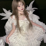 Get trendy with [leoniegirl]Angel Girl Princess Mini Dress - Clothing available at Peiliee Shop. Grab yours for $45.90 today!