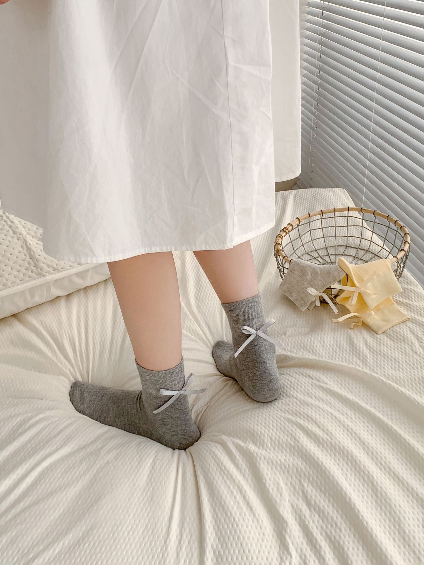 Get trendy with Ballerina Girls Ribbon Socks -  available at Peiliee Shop. Grab yours for $6.50 today!