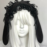 Get trendy with Black Version Handmade Bunny Hat Headband Gothic Lolita Fashion -  available at Peiliee Shop. Grab yours for $21.90 today!