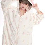 Canmi’s Teddy Dream Cozy Hooded Oversized Sleep Robe