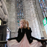 Evil Tooth Rosy Veil Polka Dot Lace Mini Dress