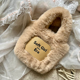 Get trendy with Soft Girl Era Faux Fur Mini Hand Bag -  available at Peiliee Shop. Grab yours for $15 today!