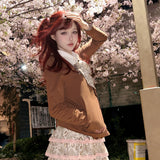 [Evil Tooth] A new era of me - y2k high school girl style JK 2 in 1 Shirt Sweater