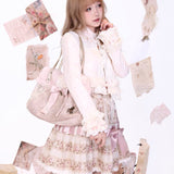 Rose Island Rose Letter 100% Cotton Floral Mini Skirt