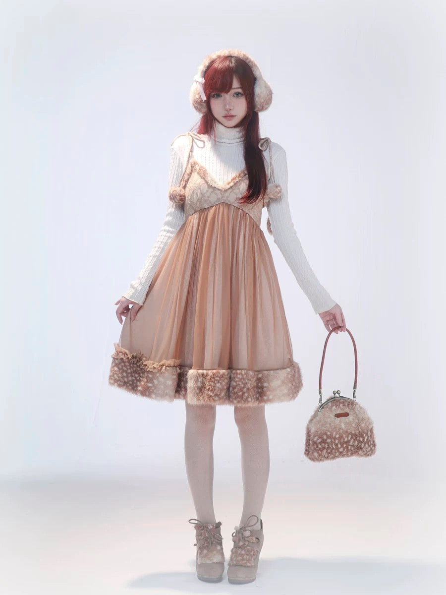 Get trendy with [Rose Island] Fairy Spirit Deer in snow land dress -  available at Peiliee Shop. Grab yours for $64 today!