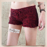 [Mike&Molly] Blood Berry Gothic Hand-Knitted Shorts and Skirt Set
