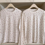 Get trendy with Floral Puff Cream Cake Cotton Shirt - Sweater available at Peiliee Shop. Grab yours for $16 today!