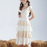 Rose Island White Twin Souls Knight Midi Dress