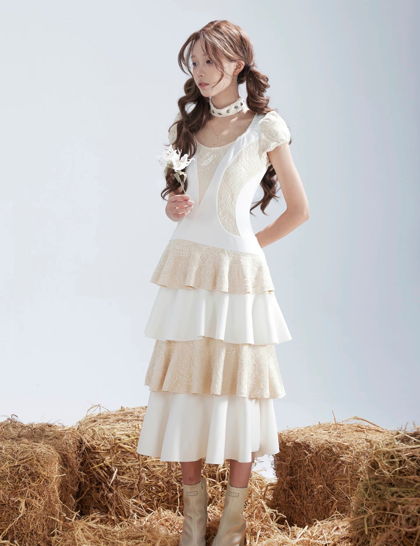 Rose Island White Twin Souls Knight Midi Dress