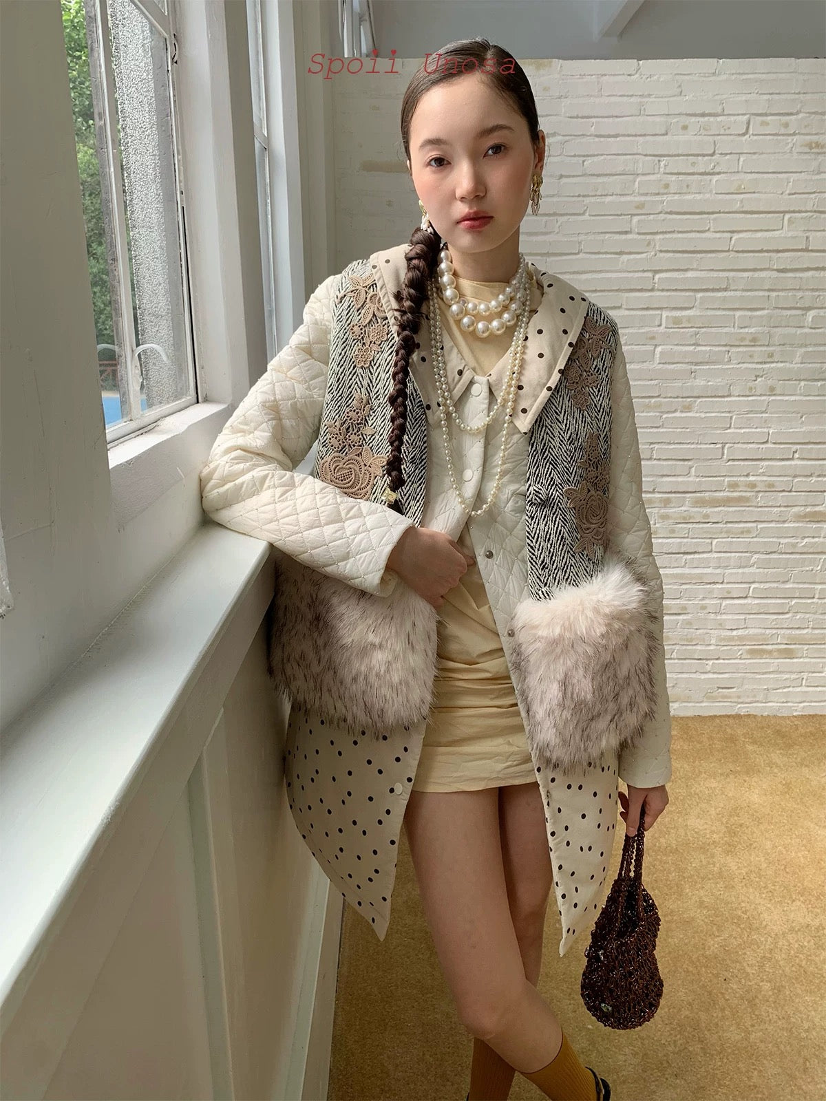 Get trendy with [SPOII UNOSA] Vintage Charm Faux Fur Autumn Vest - Coat available at Peiliee Shop. Grab yours for $66 today!