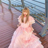 Get trendy with [August Unicorn] Strawberry shortcake lace midi dress - Dresses available at Peiliee Shop. Grab yours for $125 today!