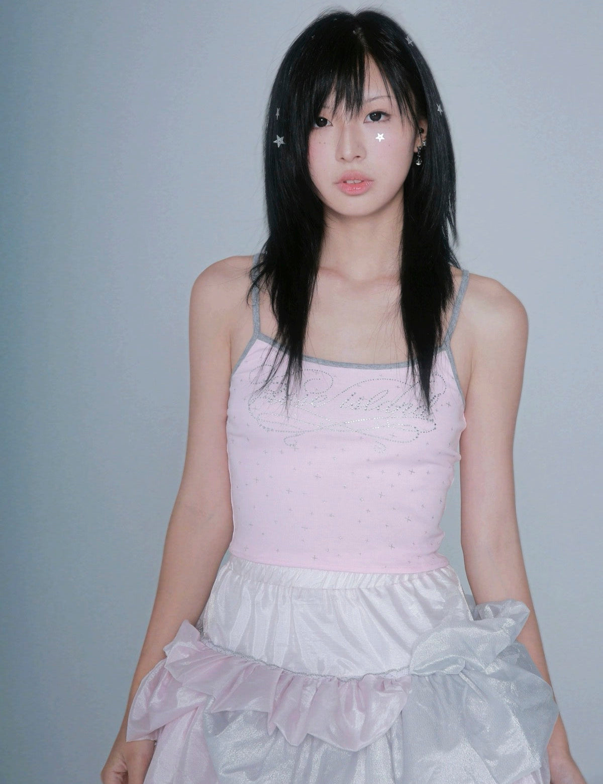 Get trendy with Starry Twinkle Wings Crop Top Linne Tank - Crop Top available at Peiliee Shop. Grab yours for $32 today!