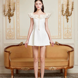 First Date NYC Charlotte Lace Off-Shoulder Mini Dress