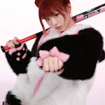 Get trendy with Evil Tooth Kawaii Panda Look Faux Fur Hoodie Coat -  available at Peiliee Shop. Grab yours for $78 today!