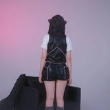 Get trendy with [Evil tooth] Cat Ear Hooded Leather Jacket - Shirts & Tops available at Peiliee Shop. Grab yours for $55 today!