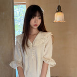 Pacific Position Freesia Memoir Antique Doll Coquette Core Linen Dress