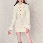 Get trendy with [Underpass]Heiress' Choice White Jacket and Skirt Set -  available at Peiliee Shop. Grab yours for $40 today!