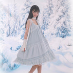 Get trendy with [Rose Island] Icy Snow Feather Dress -  available at Peiliee Shop. Grab yours for $57 today!