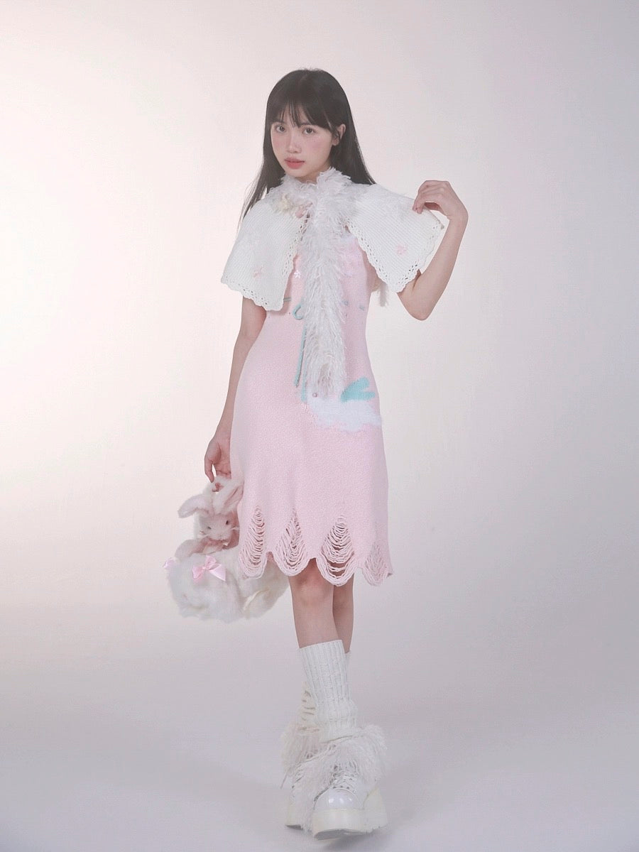 Get trendy with [Rose Island] Bunny Elf Knitted Dress -  available at Peiliee Shop. Grab yours for $71 today!