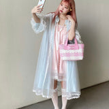 Get trendy with [August Unicorn] The Dream - Silk handmade vintage outer dress gown - Dresses available at Peiliee Shop. Grab yours for $168 today!