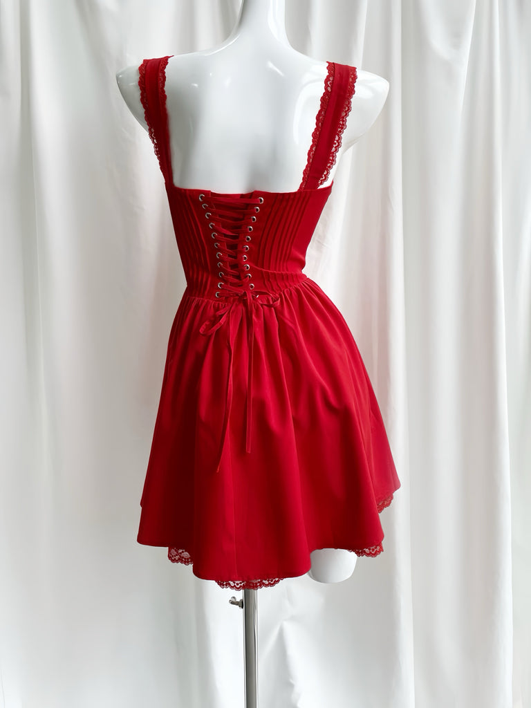 Cherry Crush Mini Dress - Premium  from Mommy Made Tailor Studio - Just $42! Shop now at Peiliee Shop