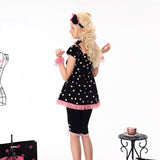 Evil Tooth Paris Girl Polka Dot Hime Babydoll Top and capri pants set