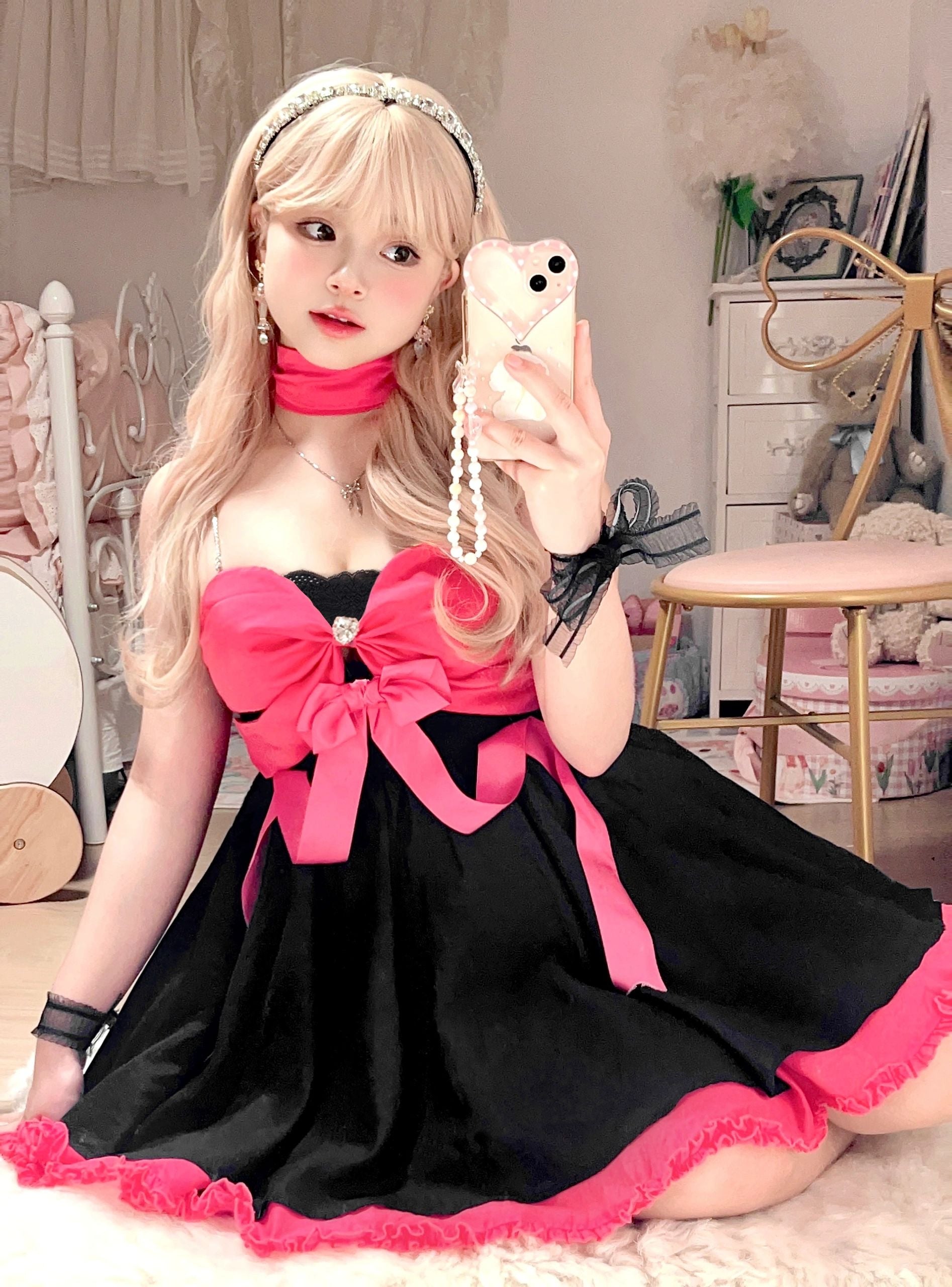 Get trendy with Moonlight Goddess Ribbon Mini Dress -  available at Peiliee Shop. Grab yours for $49.90 today!