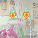 [Customized Hand Knitted] Hawaii Crush bikini top