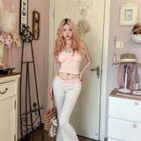 Rose Island Daisy Bow Flare Pants