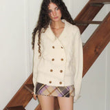 MineBeThyVers Autumn Whisper Cable Knit Cardigan