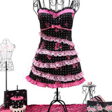 Evil Tooth Paris Rose Night Hime Gyaru 100% Cotton Mini Dress