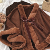 The Snow Season Faux Fur Cape Christmas