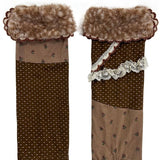 Rose Island Vintage Deer Polka Dots Socks Leg Warmers