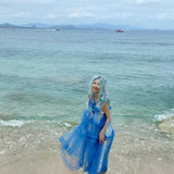 Get trendy with [August Unicorn] Klein Blue Dreamy Outer Dress - Dresses available at Peiliee Shop. Grab yours for $62 today!