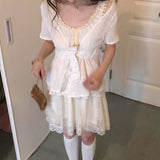 Rose Candy Summer Rose Cottage Middot Lace Mini Skirt