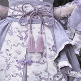 Get trendy with [Blood Supply] Dragon Wisteria Lolita Fashion Set Mini Skirt - Skirt available at Peiliee Shop. Grab yours for $59 today!