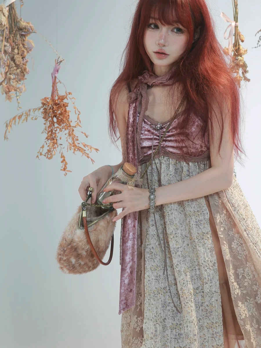 Get trendy with [Rose Island] Fairy Spirit Little Deer in flower field faux fur hand bag with shoulder stripe -  available at Peiliee Shop. Grab yours for $34 today!