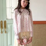 MineBeThyVers Floral Lace Peter Pan Collar Blouse