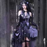 Get trendy with [Blood Supply]Lunar Deity French Off-Shoulder Halloween Top - Clothing available at Peiliee Shop. Grab yours for $50 today!