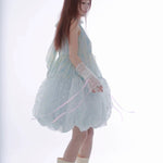 Get trendy with [Rose Island] Blue Sea Fairytale Mini Dress - Dress available at Peiliee Shop. Grab yours for $62 today!