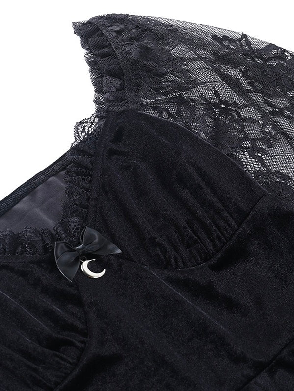 Get trendy with My Gothic Soul Lace Mini Dress -  available at Peiliee Shop. Grab yours for $25 today!