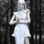 Get trendy with [Blood Supply] Silver Dragon With White Walker Qipao Style Mini Dress - Romper available at Peiliee Shop. Grab yours for $58 today!