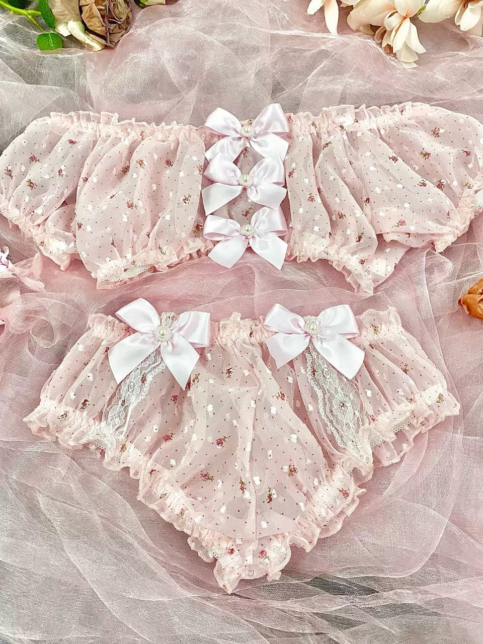 Get trendy with [Handmade Lingerie] Love Yourself Floral Lingeire Set -  available at Peiliee Shop. Grab yours for $19.90 today!