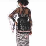 Evil Tooth Zebra Agejo Gal Midi Dress