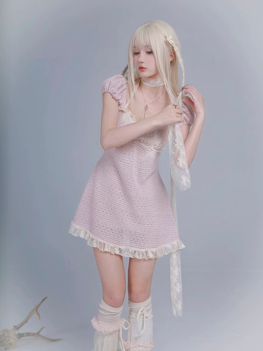 Get trendy with Rose Island AW24 Elf Guardian - Sakura Fairy Mini Dress - Crop Top available at Peiliee Shop. Grab yours for $46 today!